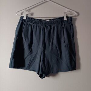 BABATON blue crepe shorts